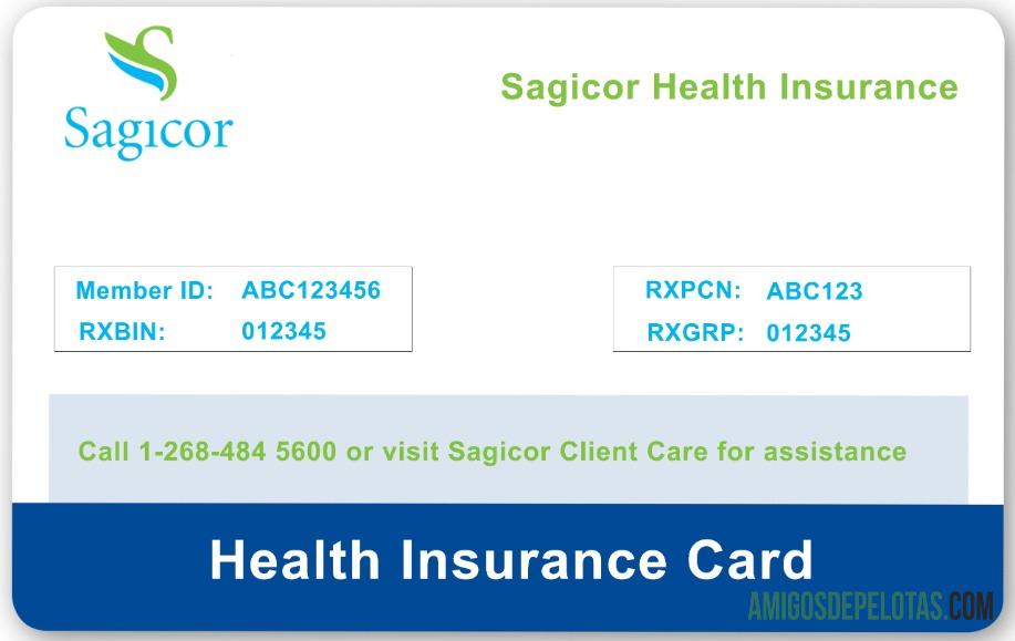 Cartão de seguro saúde Sagicor de Antígua e Barbuda baixar para verificação